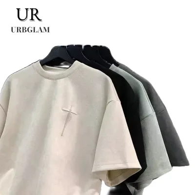 Áo thun nam mùa hè mới hợp thời trang và đa năng Harajuku Nhật Bản, trẻ trung và hợp thời trang, thời trang nam tiêu chuẩn mới, thương hiệu hợp thời trang, cổ tròn đơn giản