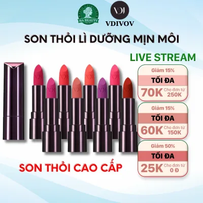 Korean Premium Smooth Matte Lipstick Vdivov Lip Cut Rouge Velvet