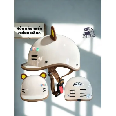 Nón bảo hiểm CÁ HEO LỚN 58cm- Tặng tai gấu và charm chữ tự dán