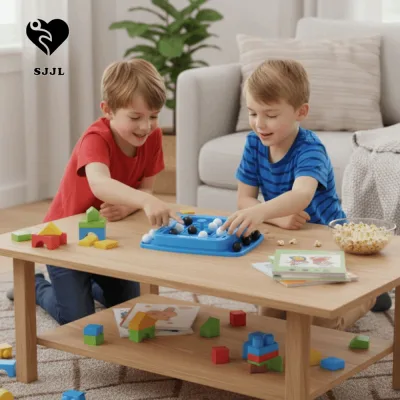 SJJL Orbit Logic Board Game, Trò chơi bốn trong một hàng màu đen và trắng giáo dục, Đồ chơi xếp hình Hoạt hình tương tác DIY Track Logic Cờ vua 2 người chơi