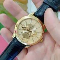 Đồng hồ nam dây da Aolix AL7061G chạy 6 kim kiểu dáng thể thao, kính sapphire chống xước, chống nước cực tốt.