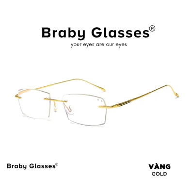 Fashionable Square Frame Glasses for Men and Women Braby Glasses Made of High Quality Stainless Metal with Luxurious Design Mk122