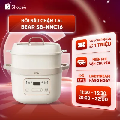 Nồi Nấu Chậm 1.6L Bear SB-NNC16/ 2.0L SB-NNC20/ SB-NNC15 - Phiên bản tiếng Việt dễ dàng thao tác, sử dụng