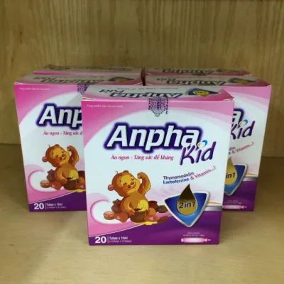 Thực phẩm chức năng giúp trẻ ăn ngon và tăng sức đề kháng - ANPHA KID hộp 20 ống