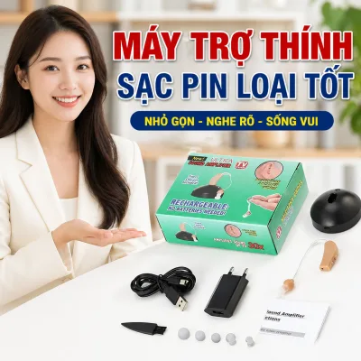 Mini Hearing Aid Headphones – Wireless Charging Device, Stable Sound