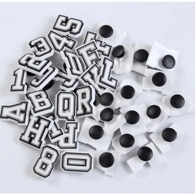 🎁Mua 5 tặng 3 🎁Charm Sticker gắn dép Giày Rơm A-Z Chữ Cái Tiếng Anh / Phụ Kiện Giày / Dép Dán Nút / Thích Ứng Với Giày Có Lỗ