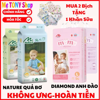 Bỉm Dán,Bỉm Quần,Tã Bỉm Hữu Cơ MOMO DIAMOND anh đào/MOMO NATURE hạt bơ Đủ Size(Thấm Hút Tốt)