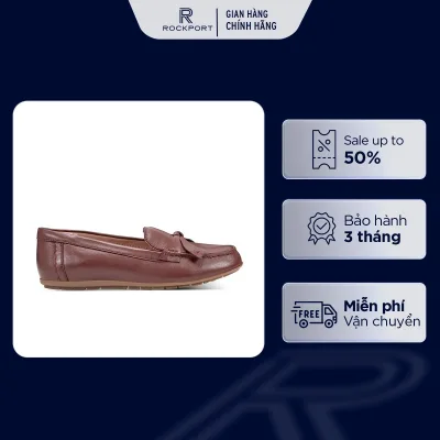 Giày Lười Nữ Rockport Denise Moccasin Loafer DENISE0LBR01 243 |Da Cao Cấp, Lịch Lãm, Đệm Êm Ái, Độ Bám Tốt
