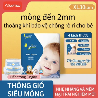 AIKERRSU Tã dùng một lần cho bé! Bỉm quần!Tã siêu mỏng thoáng khí!S38/M36/L32/XL30!tã dán trẻ sơ sinh Tã mềm!Tã giá rẻ!