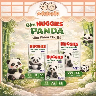 Huggies Naturemade PANDA Tã/ Bỉm Sợi tre an toàn cho làn da nhạy cảm của bé