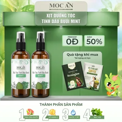 X2Bmi120 - Combo of 2 Spray Bottles of Green Peel Grapefruit Essential Oil & Moc an Mint Essential Oil Haircare 120ml Supports Hair Loss Reduction, Hair Growth Hair Care