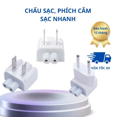 Phích cắm chuyển đổi, đầu sạc nhanh cho sạc máy tính tablet táo/laptop táo-chân củ sạc tablet táo chân tròn chân dẹt sạc