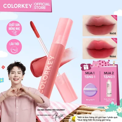 Son Kem Lì Velvet COLORKEY, Mịn Nhẹ, Lên Màu Chuẩn, Không Lem 2.5g