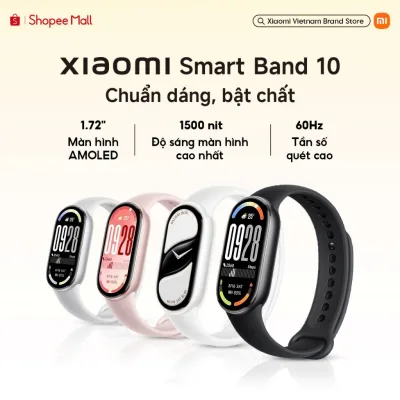 Đồng hồ thông minh Xiaomi Smart Band 10 - Màn hình Amoled 1.72" - Bluetooth 5.4 - Kháng nước 5ATM