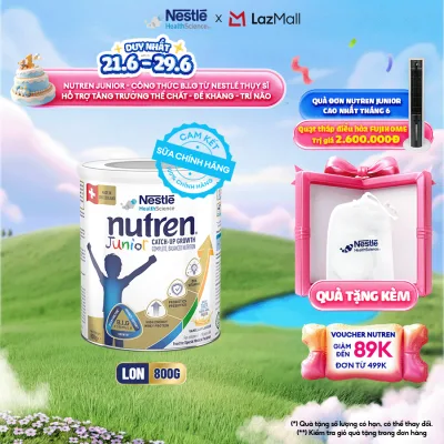 Nestlé Nutren Junior Medical Nutrition Milk Powder Made in Switzerland Big Formula Supports Physical Growth, Brain, and Immunity for Babies 800g