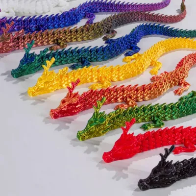 Mô hình Rồng - Rắn in 3D khớp nối linh hoạt Đồ chơi sáng tạo Trang trí nội thất Đồ trang trí sưu tập