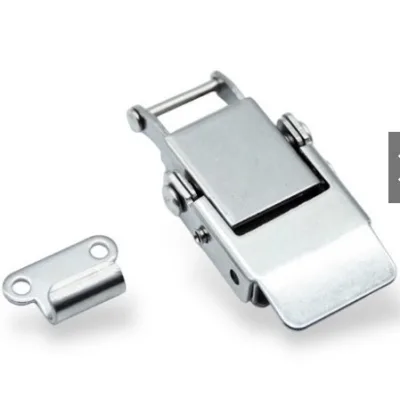 khoá gài inox cao cấp, khoá inox, khoá hộp y tế, Khoá gài inox - Khóa vuông gài - Khoá lọc thùng chế