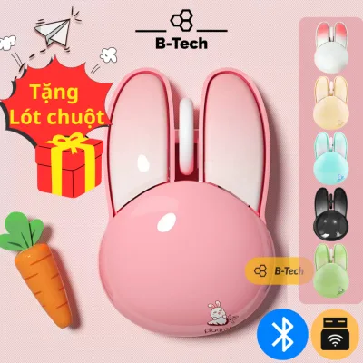 Chuột không dây bluetooth chuột tai thỏ MOFII M6 dễ thương dùng cho macbook, laptop, pc, ipad, máy tính bảng- B-Tech