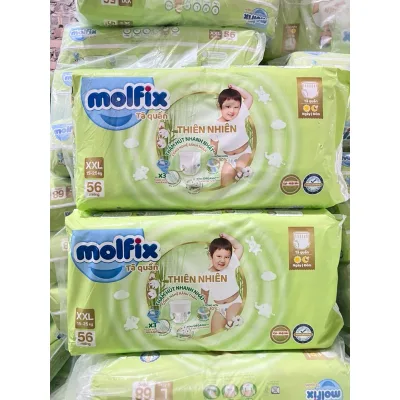 tã,bỉm quần Molfix M76,L68,XL62,XXL56 đủ size cho bé siêu thấm hút ,khô thoáng