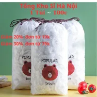 Túi màng bọc thực phẩm JYoohome chất liệu PE co dãn có chun siêu dai, Túi gấu bọc đồ ăn