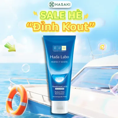 Sữa Rửa Mặt Dưỡng Trắng Cho Mọi Loại Da Hada Labo Perfect White Cleanser 80g Hasaki Chính Hãng