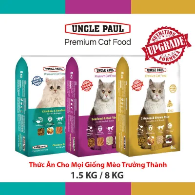 Uncle Paul Premium Cat Food All Stages Multi-Flavor - Premium Dry Kibbles For All Cat Breeds