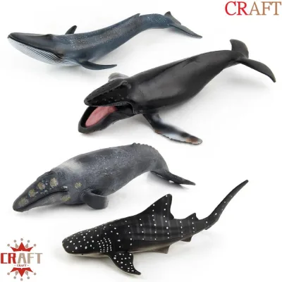 CRAFT Mô Hình Động Vật Biển, Mô Phỏng Tinh Trùng Cá Voi Tượng Nhỏ Cá Voi, Bộ Sưu Tập PVC Chắc Chắn Giáo Dục Dưới Nước Sinh Vật Biển Hình Đồ Chơi Trẻ Em