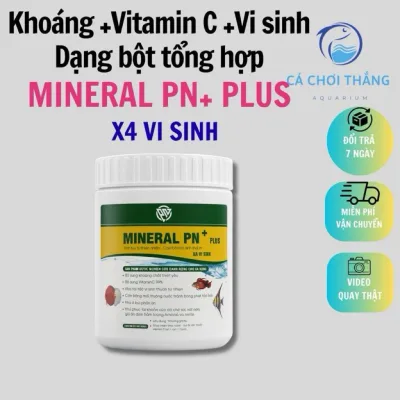 Khoáng bột tổng hợp MINERAL PN+ PLUS- Bổ sung khoáng, vitamin C và vi sinh đậm đặc, giúp cá khoẻ, màu căng, body đẹp