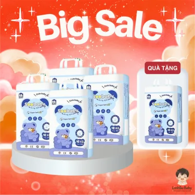 COMBO 4 Bịch bỉm SooBaby - Tặng 1 bịch bỉm cùng loại, Bỉm SOOBABY mềm mỏng thấm hút siêu thoải mái cho bé