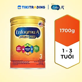 Sữa Bột Enfagrow A+ Neuropro 3 1.7kg với DHA giúp phát triển não bộ cho trẻ từ 1-3 tuổi