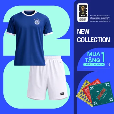 Set đồ thể thao bóng đá World Cup Áo thun phối bo cổ Performance và Quần short ProActive thoáng khí, nhanh khô