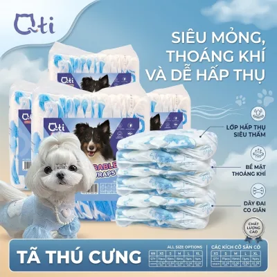 Tã giấy 12 gói dành cho thú cưng Tã dùng một lần cho chó mèo XXS XS S M L XL