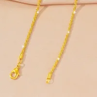 Dây Chuyền Nữ  Vàng Titan  Đẹp Bền  Vàng Sáng Màu Cá Tính DCXUONGQUAI3