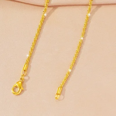 Dây Chuyền Nữ Vàng Titan Đẹp Bền Vàng Sáng Màu Cá Tính DCXUONGQUAI3