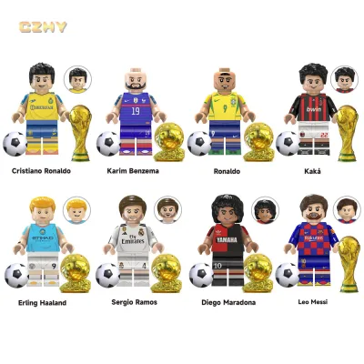 Ngôi Sao Bóng Đá Cầu Thủ Ramos Kaka Haaland Messi Ronaldo Mini Khối Xây Dựng Hình Đồ Chơi Quà Tặng Cho Trẻ Em TV6502