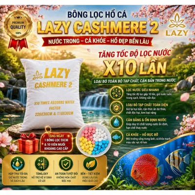 Siêu bông lọc thẩm thấu Lazy 2 thoát nước giữ phân cá cặn bẩn thức ăn dư thừa bụi mịn bể cá