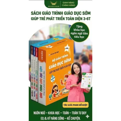 Bộ sách Giáo Trình Giáo Dục Sớm Giúp Trẻ Phát Triển Toàn Diện Cho Trẻ từ 3-6 tuổi ( Đậu Ngọt chính hãng cô Phan Hồ Điệp)