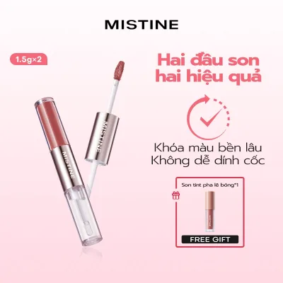Son môi hai đầu lâu trôi, sáng da MISTINE TIPSY-LOCK LIP DUO 3g