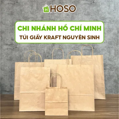 Túi giấy Kraft xi măng Nhật Bản chất lượng cao, Túi giấy xi măng đóng gói đồ ăn quà tặng