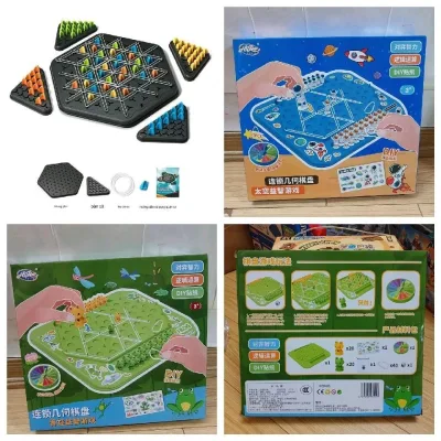 Children's Brain teaser development educational entertainment triangle board game triangle puzzle board