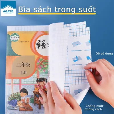 Decal bọc vở trong suốt 10 chiếc chống nước chống bụi phù hợp với nhiều loại sách vở học sinh