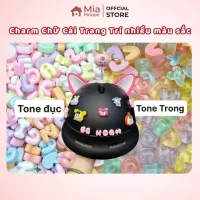 Charm Chữ Cái Trang Trí nhiều mầu sắc Mũ Bảo Hiểm, Ốp Lưng , làm đồ DIY, trang trí dép, kẹp tóc