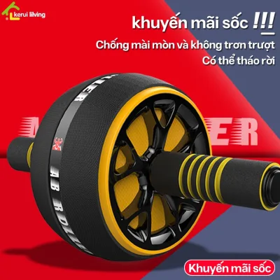 Dụng cụ tập gym con lăn tập bụng AIGE 1bánh, máy tập cơ bụng con lăng tập gym ab giảm cân mỡ bụng