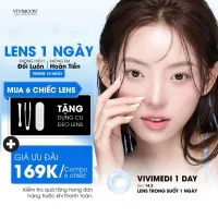 Lens cận trong suốt 1 ngày VIVIMOON Vivimedi 1 Day khóa ẩm (Giá 01 chiếc/01 bên mắt)