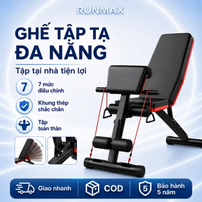 ghế tập gym đa năng,gấp gọn tại nhà,14 trong 1,gập bụng chống đẩy,chịu tải 300kg,điều chỉnh độ nghiêng,không gỉ
