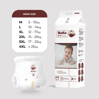 Tã bỉm HAKO xuất Nhật M50/L50/XL50/XXL50/3XL50/4XL50 (ko quà)