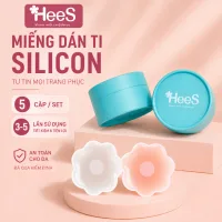 Miếng dán ngực silicon dán ti Hộp 5 cặp sử dụng nhiều lần HeeS999