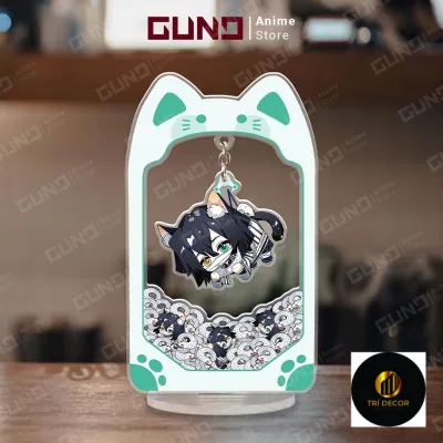 Mô hình standee kimetsu no yaiba demon slayer gắp thú bông nhựa mica acrylic 15CM chibi cute dễ thương decor bàn học