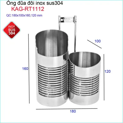 Ống đũa nhà bếp, kệ đựng muỗng đũa nĩa Inox SUS304 cao cấp KAG-RT1112