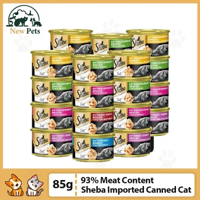 Thức ăn ướt cho mèo Sheba Công thức thịt sống đóng hộp Thức ăn cho mèo trưởng thành của mọi giống 8 hương vị 85g / lon